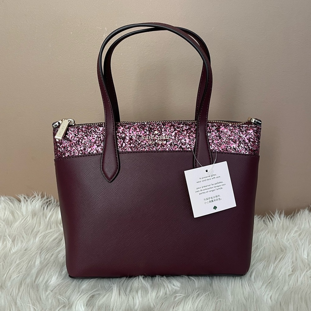 Kate Spade Cherrywood Glitter Crossbody New With Tags
